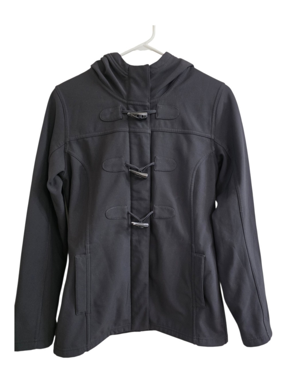 LUCY Hooded Toggle Jacket Women's Utility Jacket Black